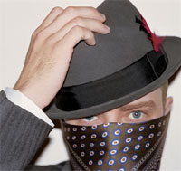 Justin Timberlake in a bandit mask