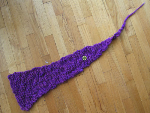 knitted neck brace laid out