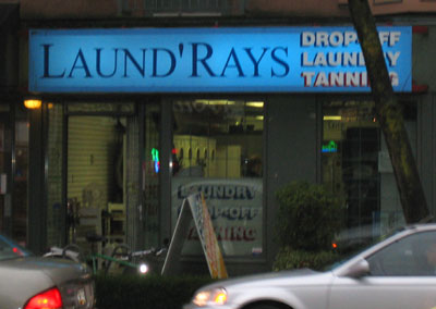 Laund'rays sign in Vancouver.